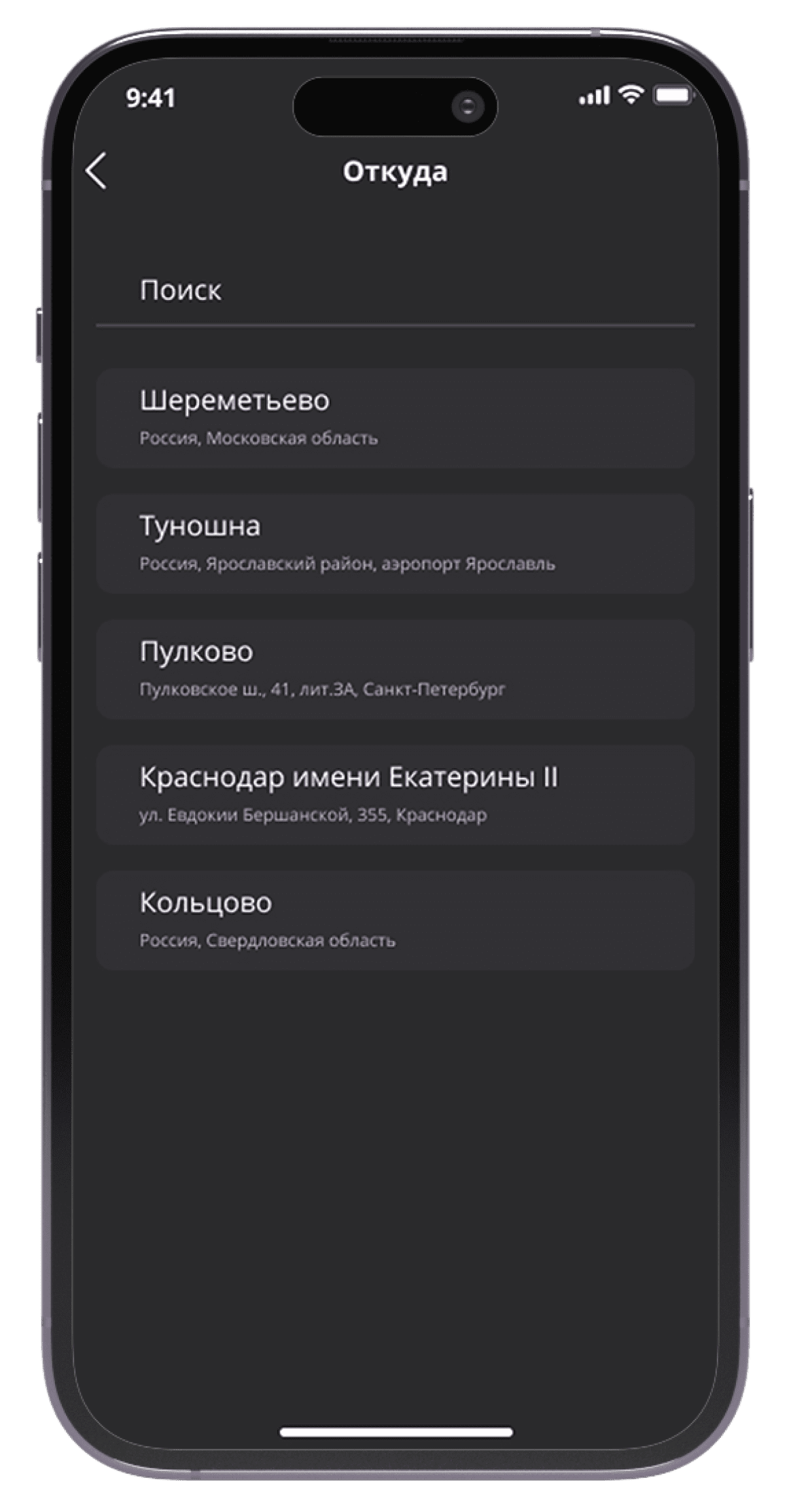 Выбираете аэропорт и дату вылета